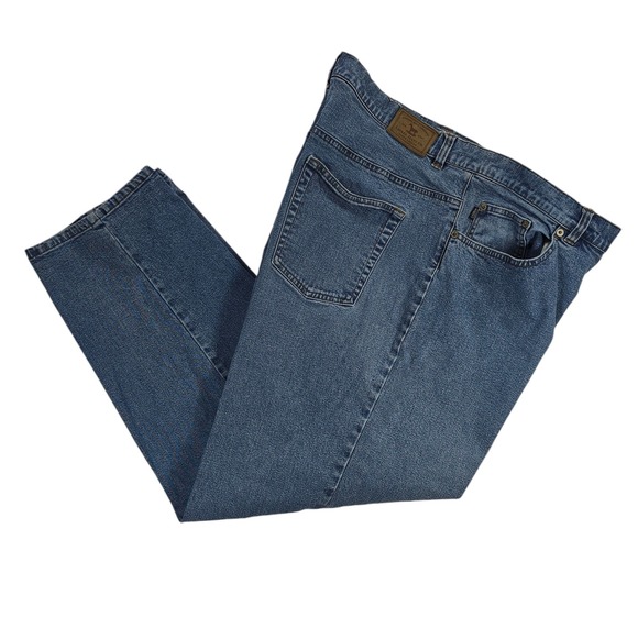 Lauren Jeans Co Ralph Lauren Womens 20W Blue Medium Wash Stretch Tapered Leg - Picture 1 of 10